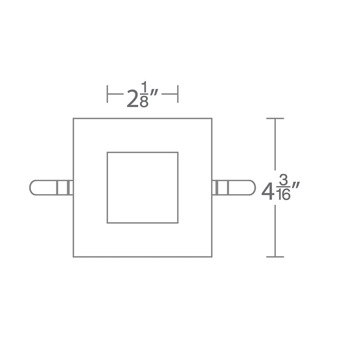 WAC R2ASWT Aether 2" Square LED Wall Wash Trim