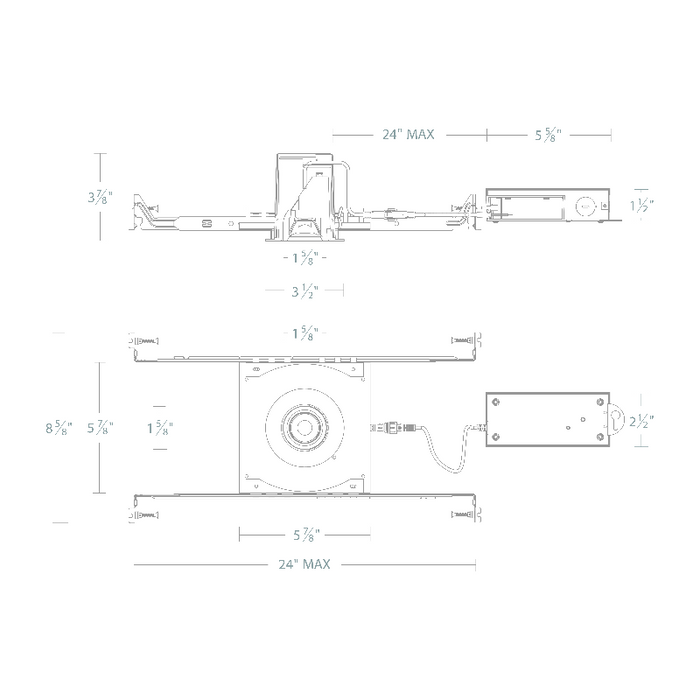 WAC R2BRA Ocularc 2.0 11W 2" Round 0° - 35° Adjustable LED Downlight, 5CCT