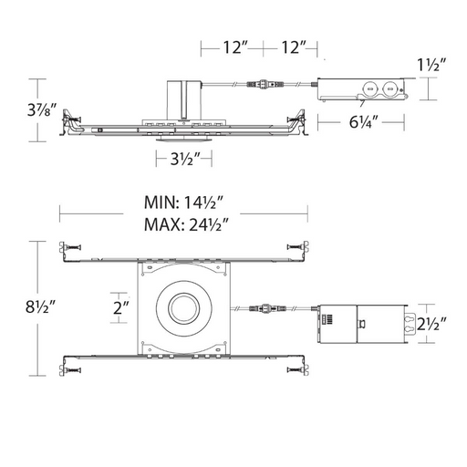 WAC R2DRDN Ion 9W 2" Round New Construction LED Downlight, 5CCT