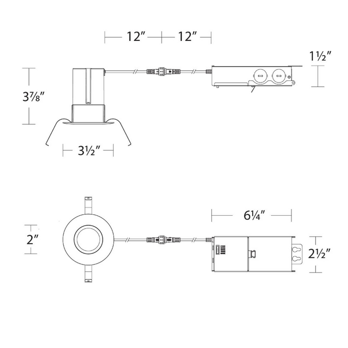WAC R2DRDR Ion 9W 2" Round Remodel LED Downlight, 5CCT
