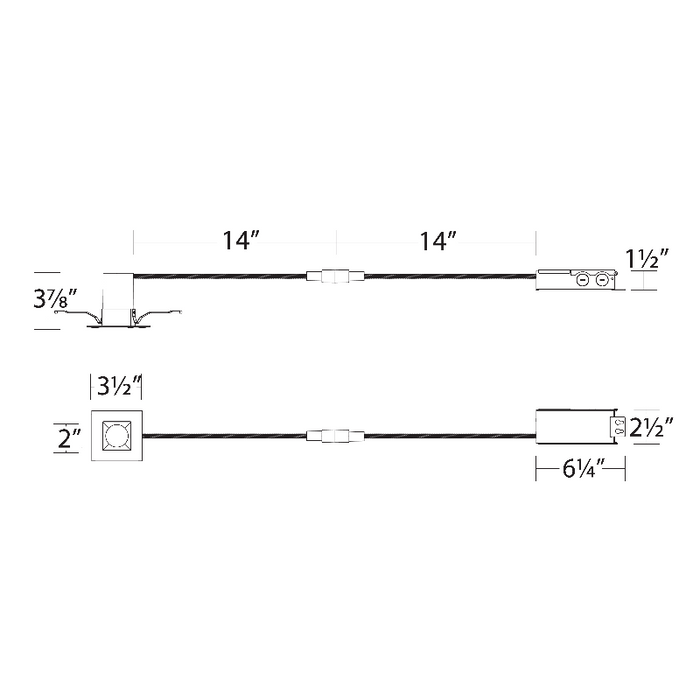 WAC R2DSDR Ion 9W 2" Square Remodel LED Downlight, 5CCT