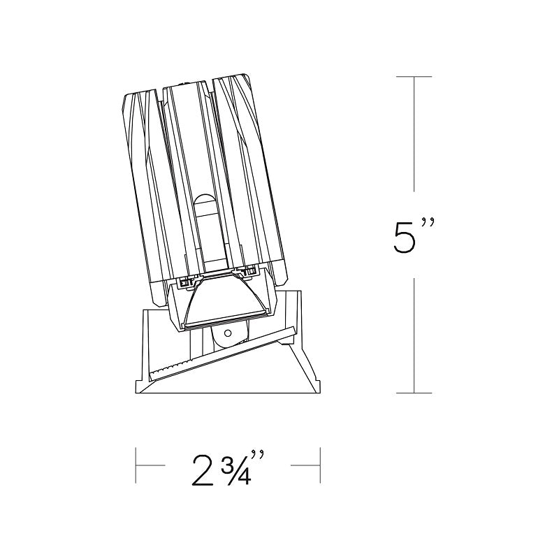 WAC R2FRWL-940 2" Round Wall Wash Trimless, 4000K