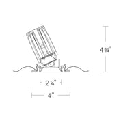WAC R2FSAT-940 2" Square Adjustable Trimmed, 4000K