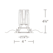 WAC R2FSPT 2" Square Pinhole Trimmed, Dim-to-Warm
