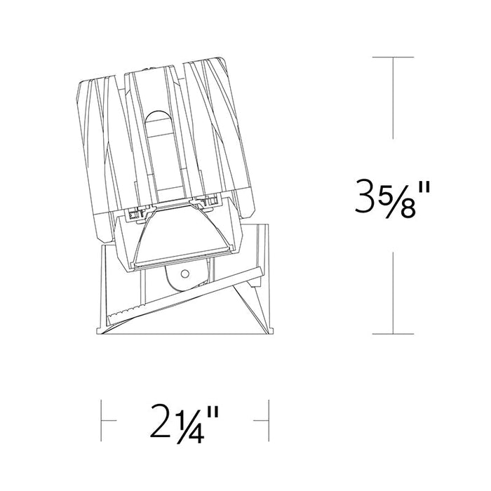 WAC R2FSW1L-935 2" Shallow Wall Wash Trimless Square, 3500K