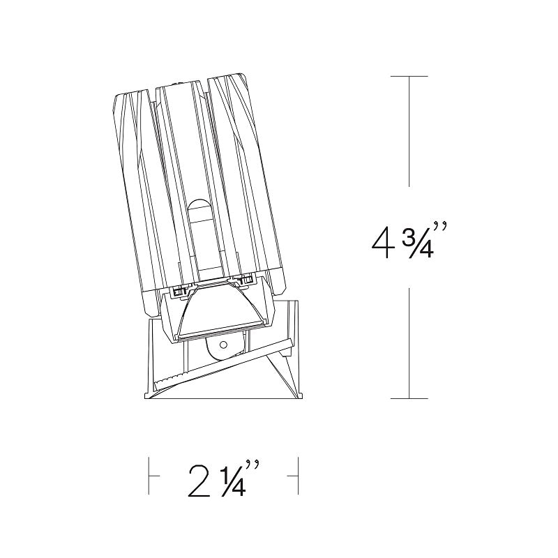 WAC R2FSWL-940 2" Square Wall Wash Trimless, 4000K