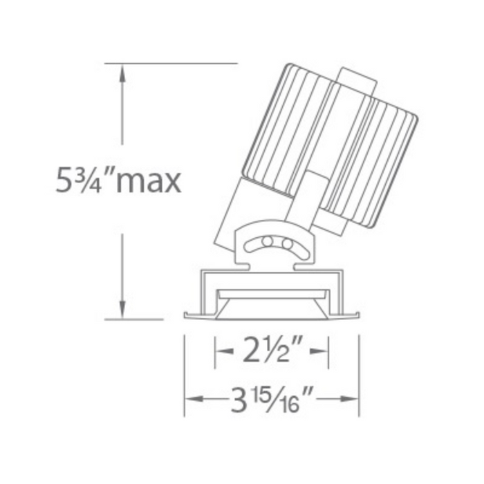 WAC R2SAT Volta 2" Square LED Adjustable Trim