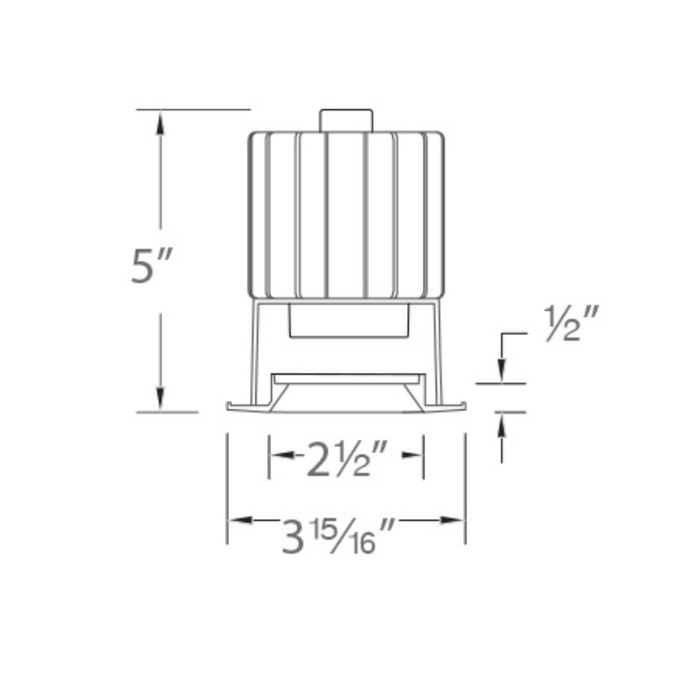 WAC R2SD1T Volta 2" Square LED Shallow Regressed Trim