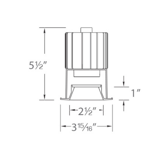 WAC R2SD2T Volta 2" Square LED Downlight Trim