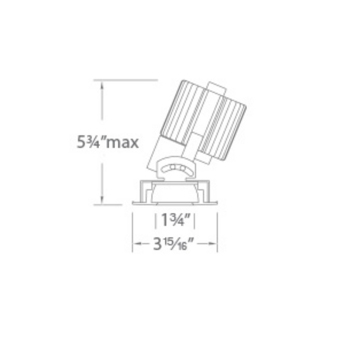 WAC R2SPT Volta 2" Square LED Pinhole Adjustable Trim