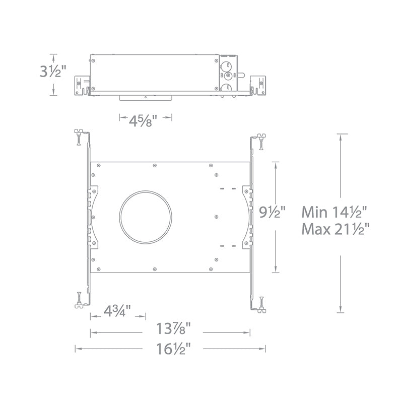 WAC R3ASDL-CC Aether 3.5" Square LED Color Changing Downlight Trimless w/ Housing