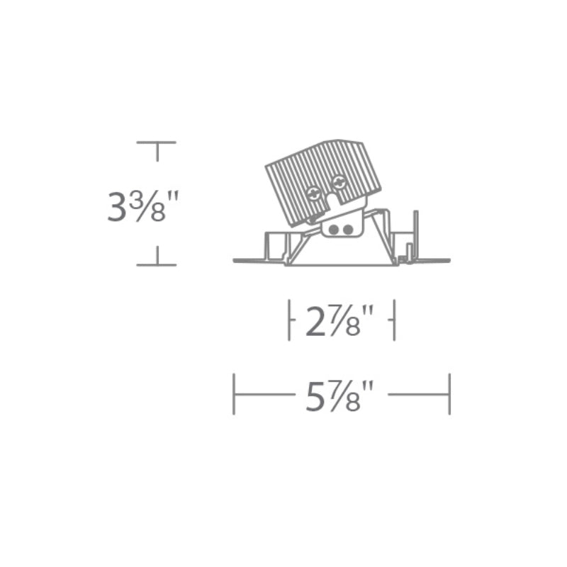 WAC R3ASWL Aether 3.5" Square LED Wall Wash Trimless Downlight