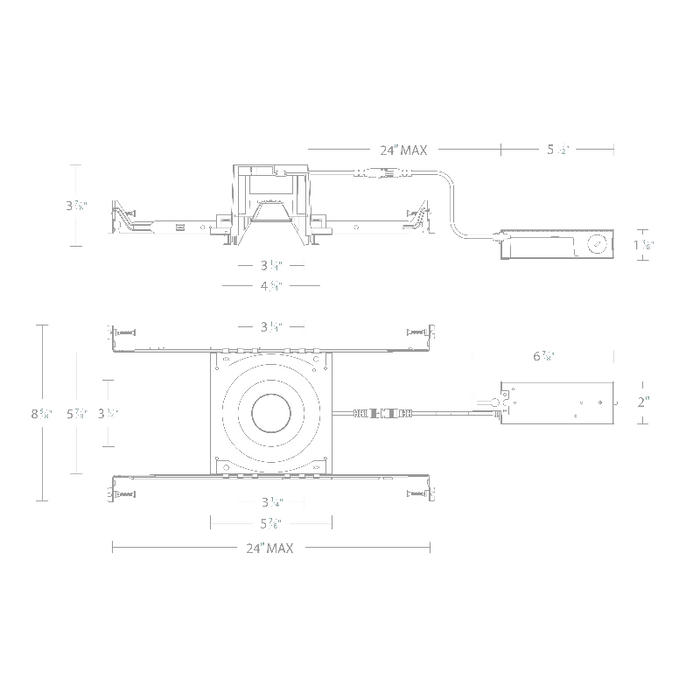 WAC R3BRDN Ocularc 3.0 11W 3" Round Remodel/New Construction LED Downlight, Dim-to-Warm