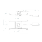 WAC R3BSAN Ocularc 3.0 11W 2" Square Adjustable Remodel/New Construction LED Downlight, Dim-to-Warm