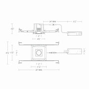 WAC R3BSAN Ocularc 3.0 11W 2" Square Adjustable Remodel/New Construction LED Downlight, Dim-to-Warm