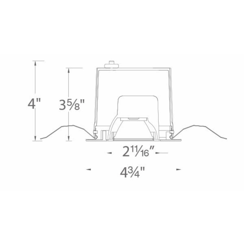WAC R3BSA Ocularc  30 3" Square LED 0 - 35° Adjustable Trim, 48° Visual Cutoff
