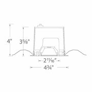 WAC R3BSA-WD Ocularc 3.0 3" LED Dim-to-Warm 0 -35° Adjustable Square Trim