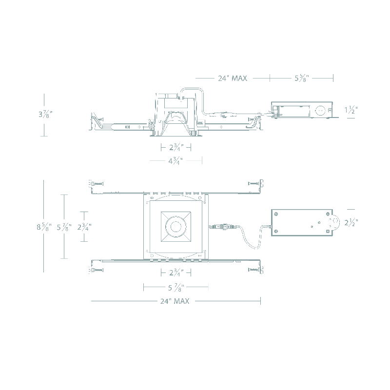 WAC R3BSD Ocularc 3.0 13W 3" Square LED Downlight, 5CCT