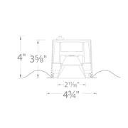 WAC R3BSD-WD Ocularc 3.0 3" Dim-to-Warm Square Open Reflector Trim