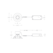 WAC R3JRAT Kenric 14.5W 3.5" Round LED Trim Adjustable Downlight, 5CCT