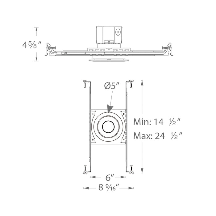 WAC R4DRDN-FRAME Pop-In 4" Downlight Frame-In Kits