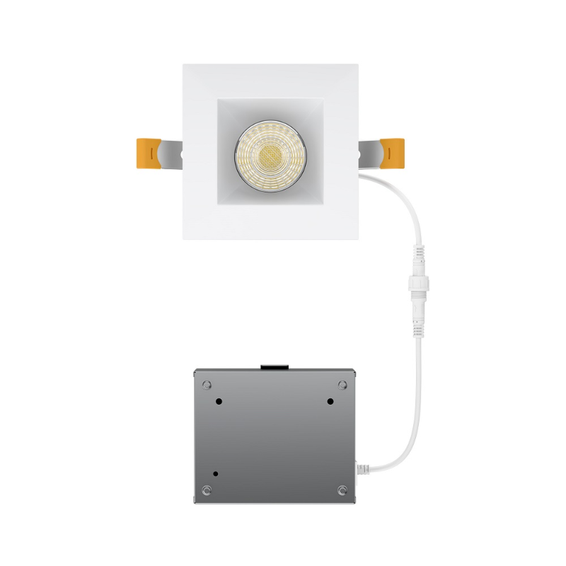 WAC R4DSDN2-F9CS Pop-In 4" Square LED New Construction Downlight with Remote Driver, CCT Selectable - White