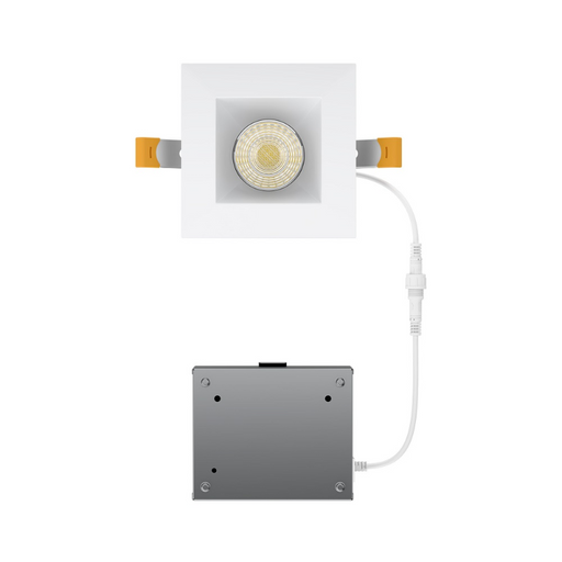WAC R4DSDN2-F9CS Pop-In 4" Square LED New Construction Downlight with Remote Driver, CCT Selectable - White