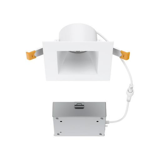 WAC R4DSDR2-F9CS Pop-In 4" Square LED Remodel Downlight with Remote Driver, CCT Selectable - White
