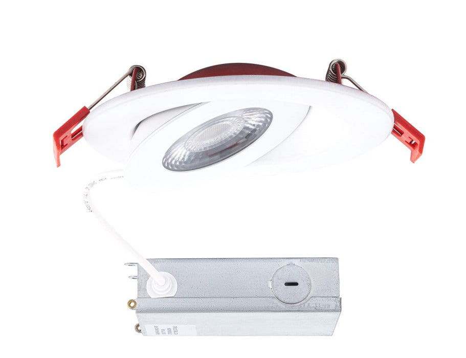 WAC R4ERAR-W9CS Lotos 4" Fire Rated Adjustable Canless Downlight, CCT Selectable