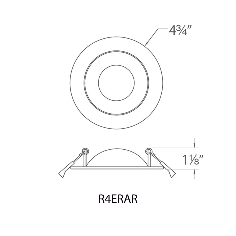WAC R6ERAR Lotos 6" LED Adjustable Canless Downlight  with 5CCT Selectable