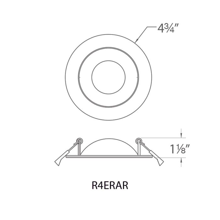 WAC R6ERAR Lotos 6" LED Adjustable Canless Downlight  with 5CCT Selectable