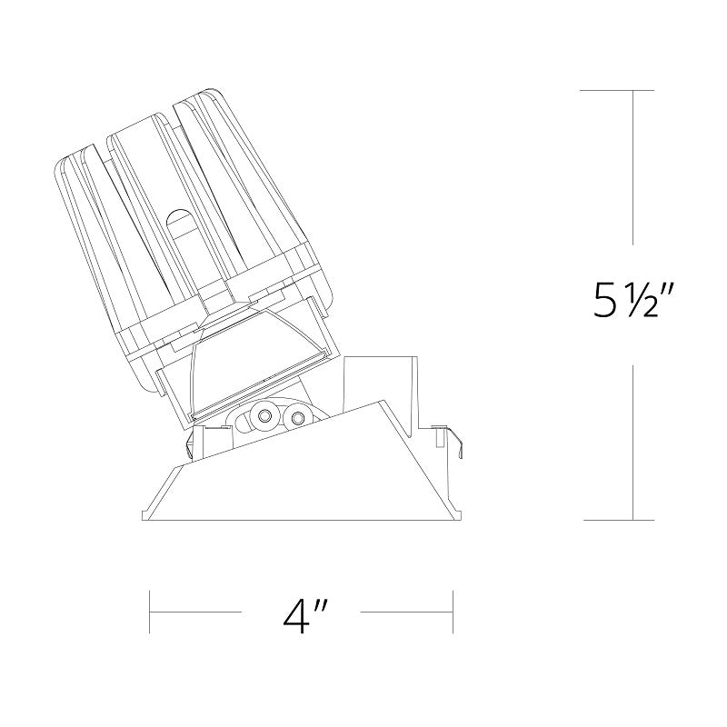 WAC R4FRAL-940 4" Round Adjustable Trimless, 4000K