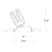 WAC R4FRAT-940 4" Round Adjustable Trimmed, 4000K