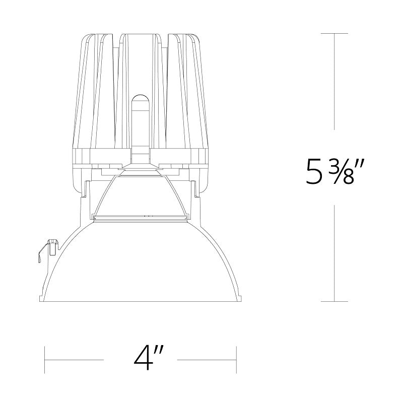 WAC R4FRDL-940 4" Round Downlight Trimless, 4000K