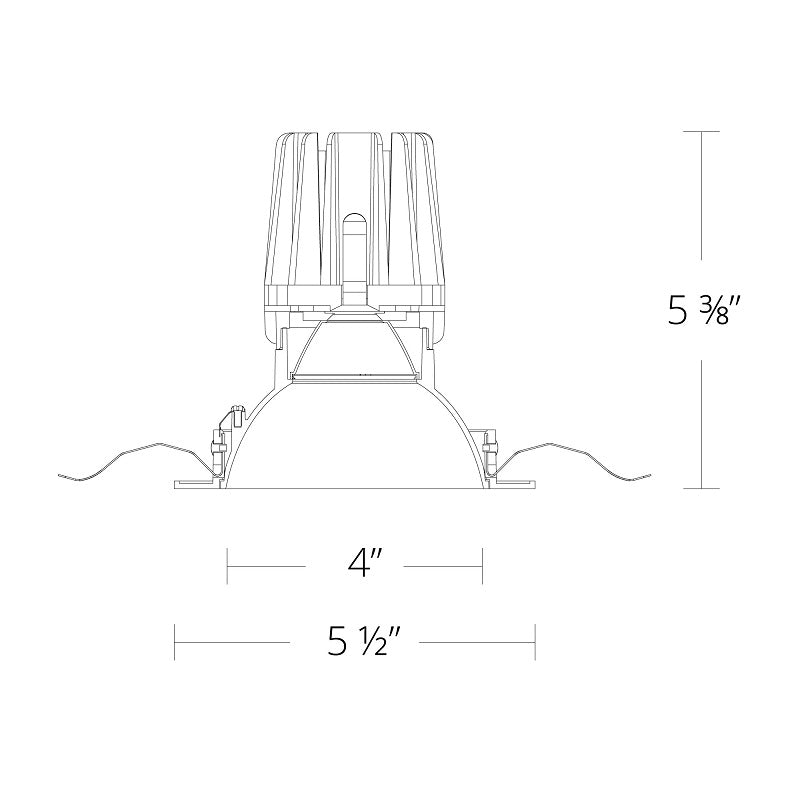 WAC R4FRDT-940 4" Round Downlight Trimmed, 4000K