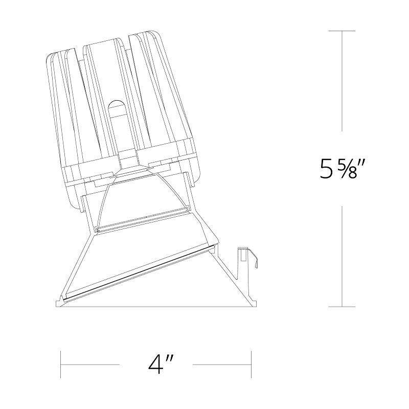 WAC R4FRWL-940 4" Round Wall Wash Trimless, 4000K