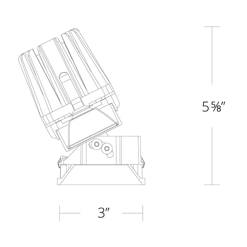 WAC R4FSAL-940 4" Square Adjustable Trimless, 4000K