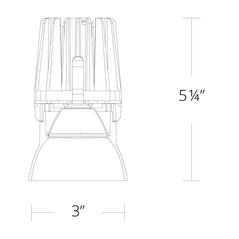 WAC R4FSDL-940 4" Square Downlight Trimless, 4000K