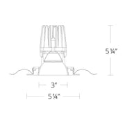 WAC R4FSDT-940 4" Square Downlight Trimmed, 4000K