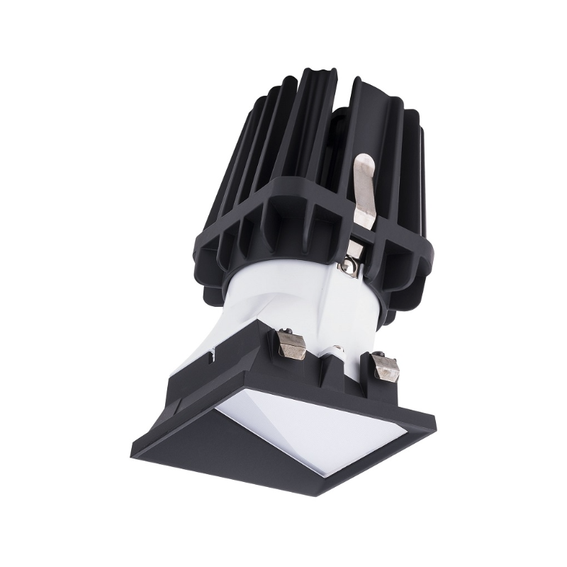 WAC R4FSWL-940 4" Square Wall Wash Trimless, 4000K - Black