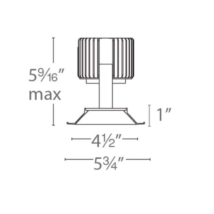 WAC R4RD1T Volta 4.5" Round LED Shallow Regressed Trim