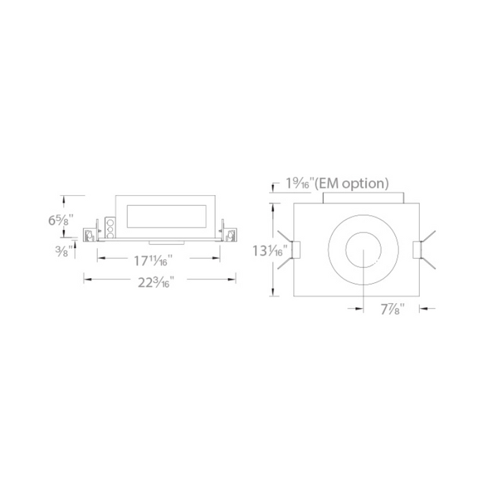 WAC R4RNT Volta 4.5" Round LED New Construction Trimmed Housing