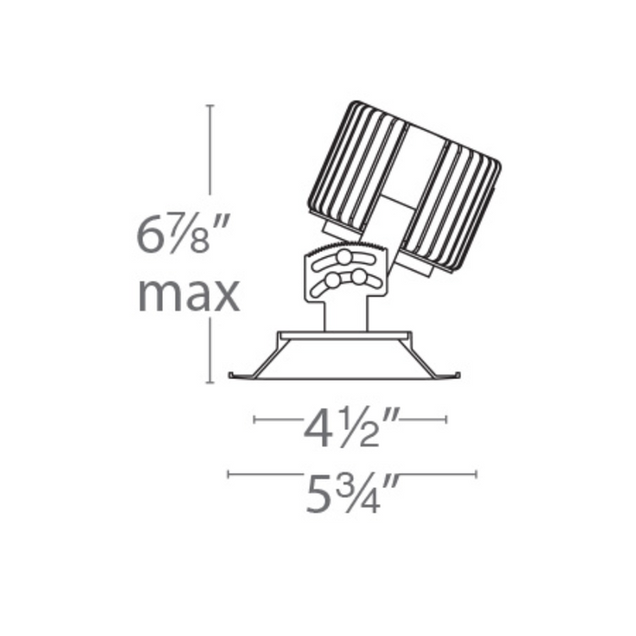 WAC R4SAT Volta 4.5" Square LED Adjustable Trim