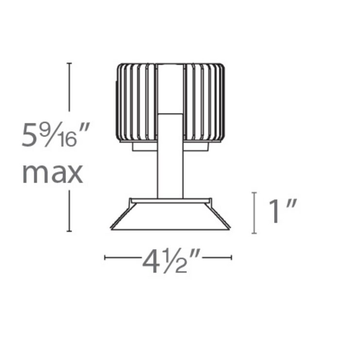 WAC R4SD1L Volta 4.5" Square LED Shallow Regressed Trimless