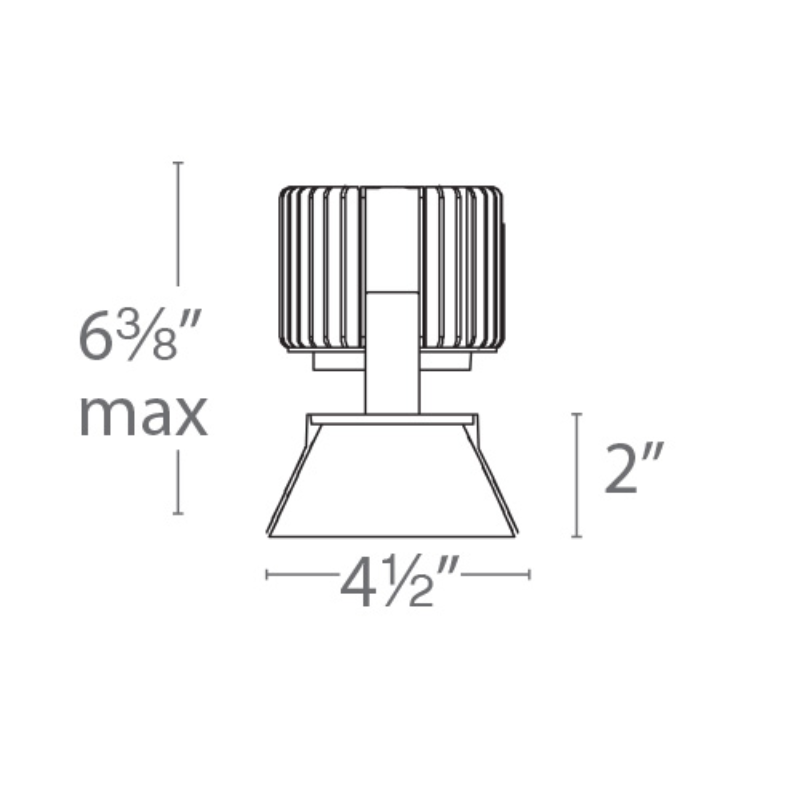 WAC R4SD2L Volta 4.5" Square LED Downlight Trimless
