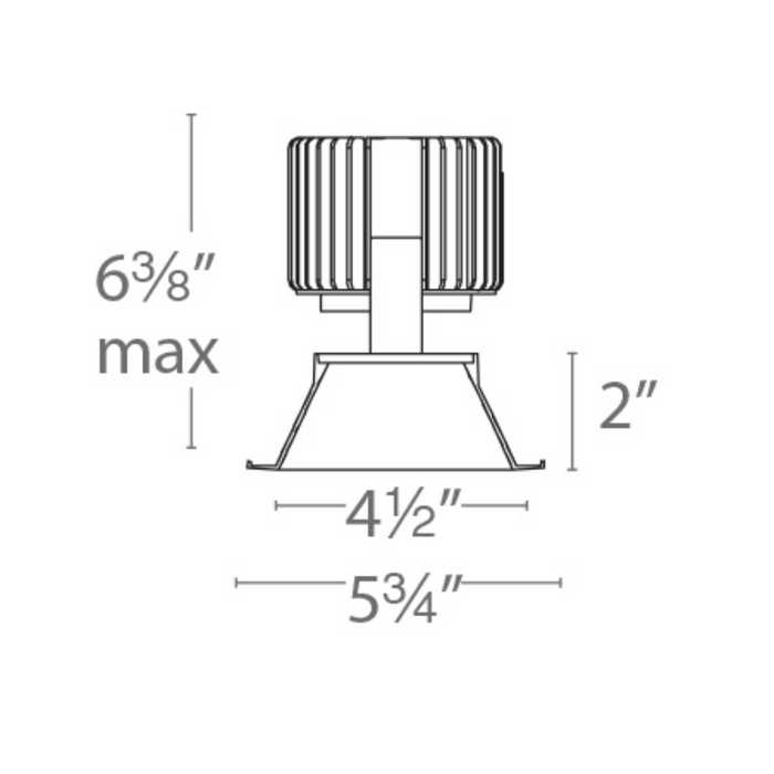 WAC R4SD2T Volta 4.5" Square LED Downlight Trim