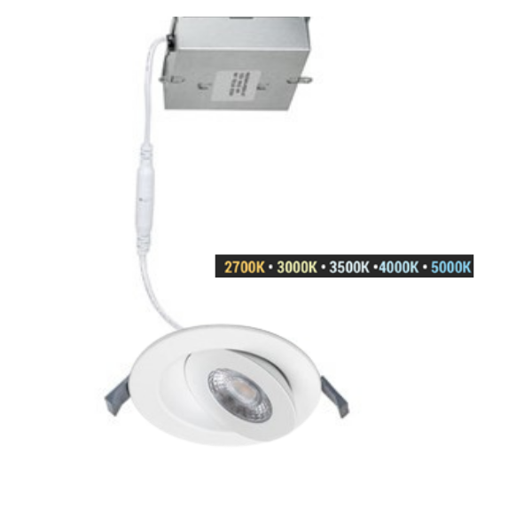 WAC R6ERAR Lotos 6" LED Adjustable Canless Downlight  with 5CCT Selectable