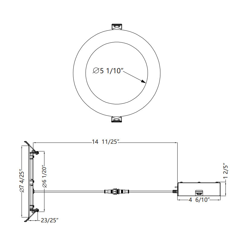 WAC R6ERDR-W9CS Lotos 6" Fire Rated Canless Downlight, CCT Selectable