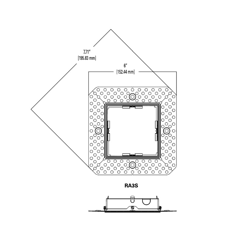 Halo RA3S Rimless Adapter for HLS36SA Housings and Trims