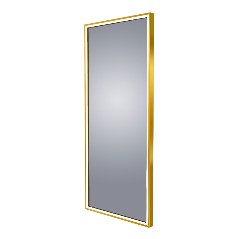 Electric Mirror Radiance 26" x 60" LED Lighted Wardrobe Mirror - Brushed Brass
